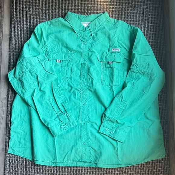 Columbia Men's Teal Lightweight Shirt Jacket - Picture 1 of 2